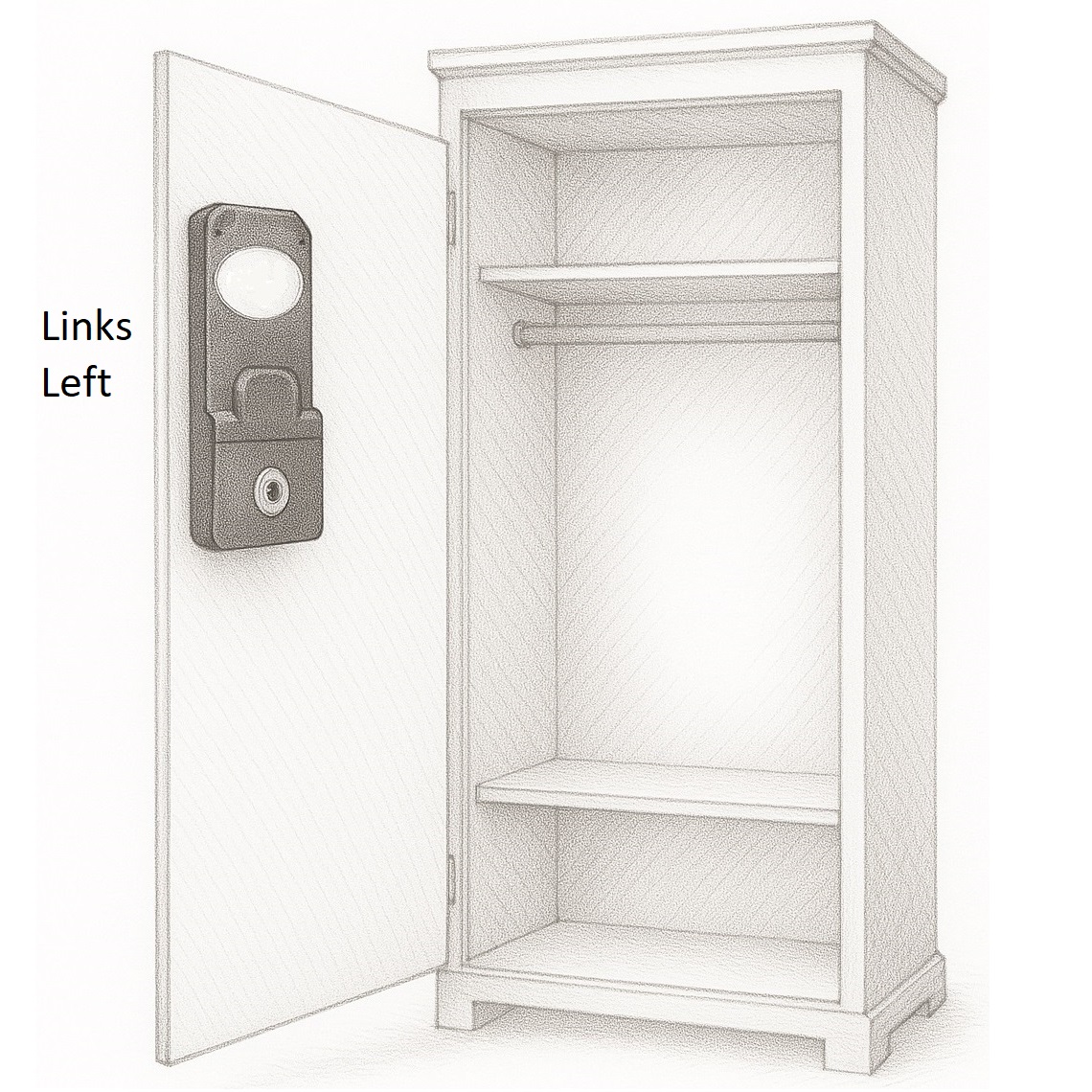 Betalingsmøntlås med møntbeholder til 1 euromønt, version: venstrelukning, 14.60.250-0. - Billede 5