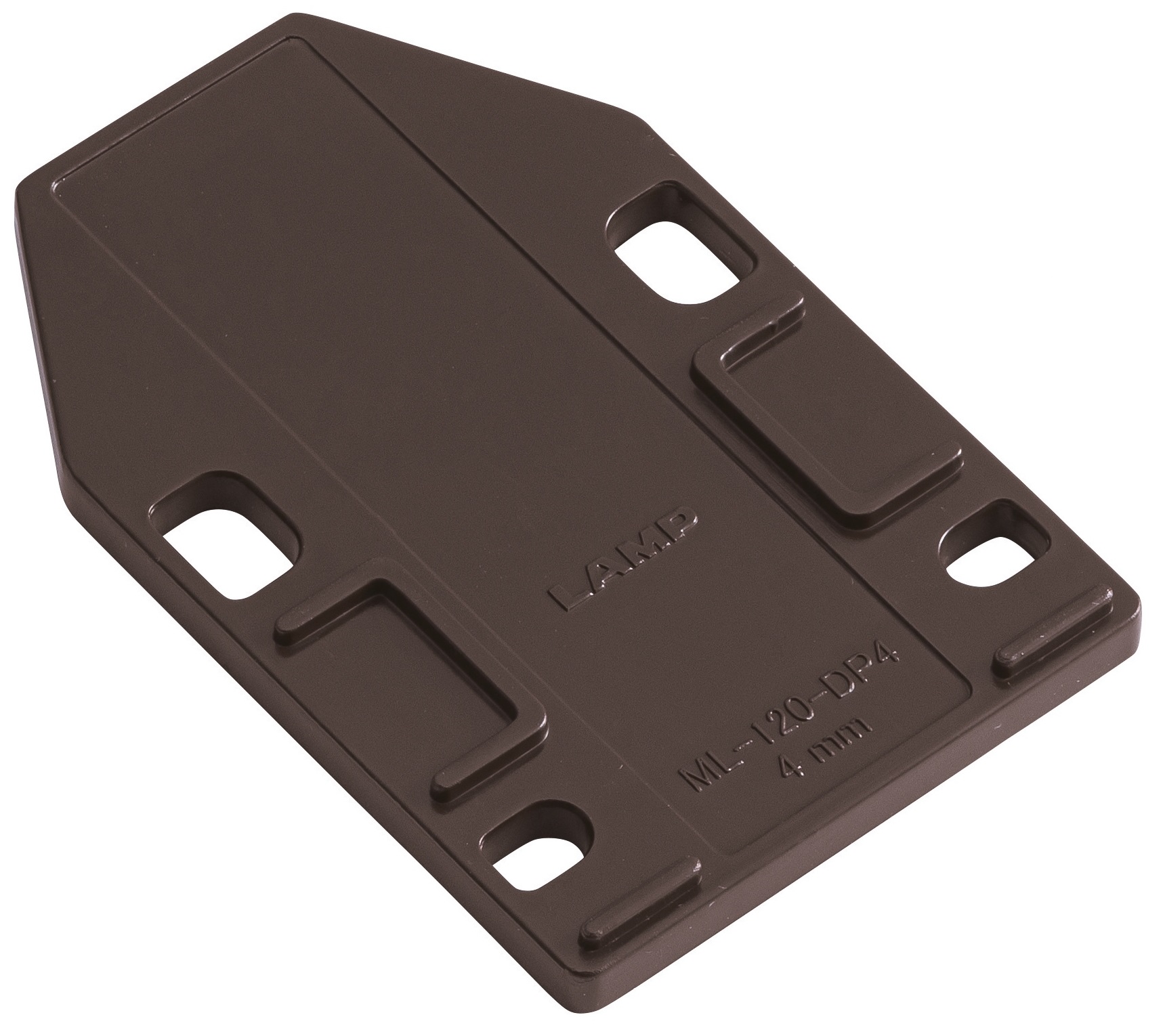 4 stykker afstandsplade af polyacetal, overflade: brun, 70 mm (2-3/4"), ML-120-DP4-BR. Kompensationsplade til magnetiske snaplåse ML-120BR, ML-120W og ML-120BL fra Sugatsune, fra Sugatsune / LAMP® (Japan) - Billede 5