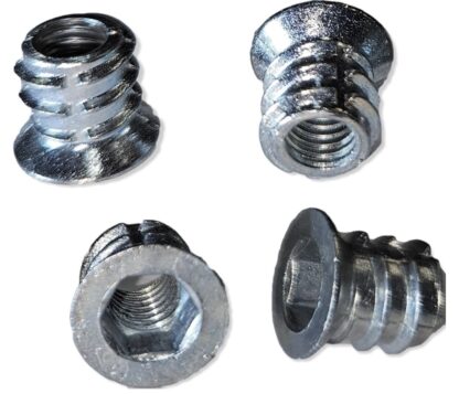 20 stk. skruebøsning af høj kvalitet med indvendigt M6-gevind, forsænket hoved med sekskantfatning og dækkant, overflade: galvaniseret, 10 mm (0,4"), 8028005. Skruemøtrik til møbler, træpanel, spånplader, bord og meget mere, fra EMUCA - Billede 4