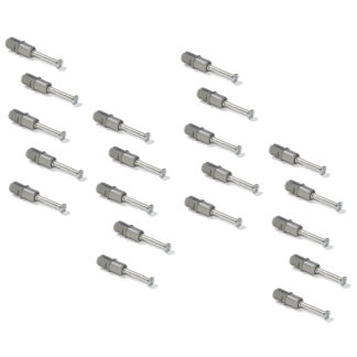 20 stk. ekspansionsbolte, lavet af stål og plast, overflade: galvaniseret, 31,6 mm (1-1/4"), 5912905. Smørbart forbindelsesanker til excentriske stik, hylder, skabsdele og meget mere, af EMUCA