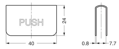 Modplade til glastykkelse 5 mm (13/64"), lavet af stål, overflade: sort, 40 mm (1-37/64"), K-130B. Modstykke til glasskabsdør, magnetisk fluesnapper og meget mere, af Sugatsune / LAMP® (Japan) - Billede 2