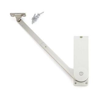 højkvalitets flapholder, HDS-30HL-WT, fra Sugatsune, hvid, version: venstre. Produktbillede