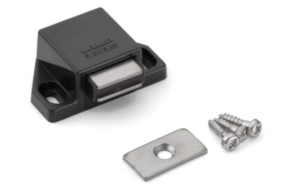 2 stk. kompakt magnetisk snaplås, inkl. bordplade, overflade: brun, 25 mm (63/64"), ML-30SBR. Pladsbesparende push-to-open døråbner til møbeldøre, skabslåger og meget mere, af Sugatsune / LAMP® (Japan) - Billede 4