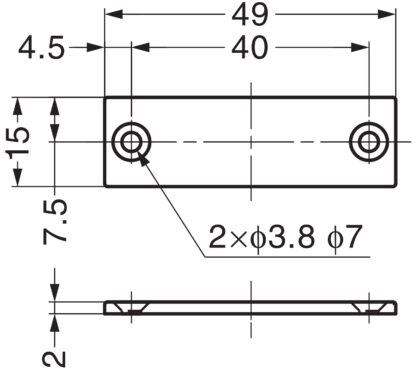 4 stk korrosionsbestandig magnetisk modplade belagt med rustfrit stål SUS304 (V2A), MC-JM49. Rustfrit magnetisk modstykke til magnetiske låse, magnetisk lås, skabsdør og meget mere, af Sugatsune / LAMP® (Japan) - Billede 2