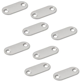 8 stk lang oval magnetisk modplade med 2 forsænkede huller, MC-YN001U, 35 mm (1-3/8"), fra Sugatsune, forniklet. Produkt billede
