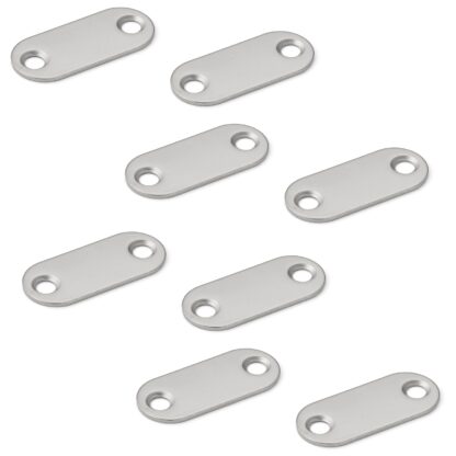 8 stk lang oval magnetisk modplade med 2 forsænkede huller, MC-YN001U, 35 mm (1-3/8"), fra Sugatsune, forniklet. Produkt billede