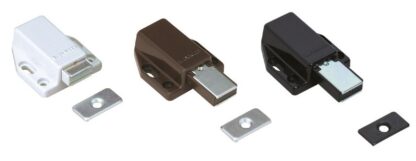 2 stk. magnetiske snaplåse af høj kvalitet, inkl. bordplade, overflade: brun, 38 mm (1-1/2"), ML-80BR. Push-to-open døråbner til møbellåger, skabslåger og meget mere, af Sugatsune / LAMP® (Japan) - Billede 4