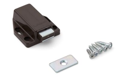 2 stk. magnetiske snaplåse af høj kvalitet, inkl. bordplade, overflade: brun, 38 mm (1-1/2"), ML-80BR. Push-to-open døråbner til møbellåger, skabslåger og meget mere, af Sugatsune / LAMP® (Japan) - Billede 5