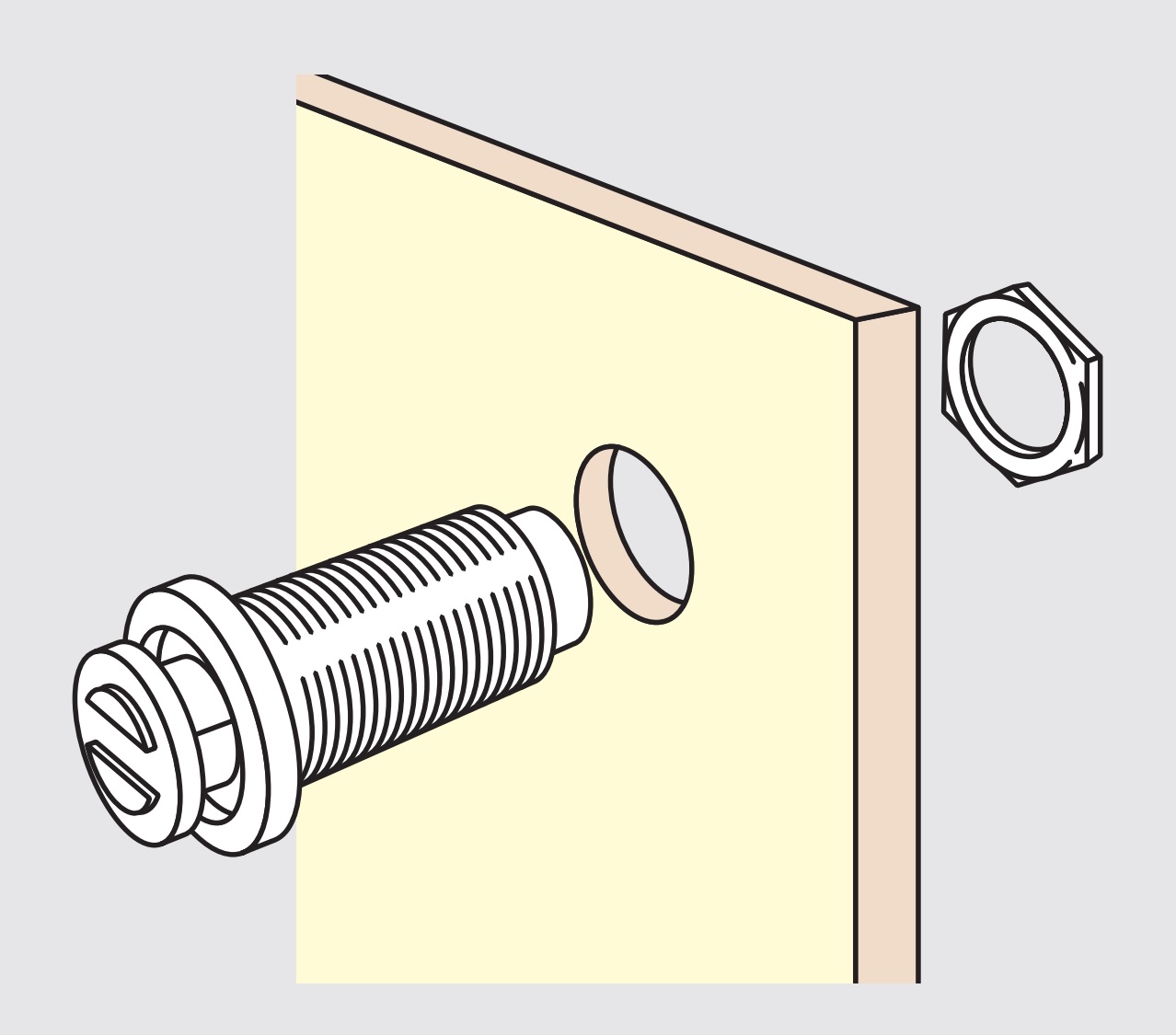 2 stk. magnetiske snaplåse, med M11 gevind, inkl. M11 møtrik og parringsplade, PM-4N HB. Push-to-open døråbner til metalplader, træpaneler, vedligeholdelseslåge, metalskab og meget mere, af Sugatsune / LAMP® (Japan) - Billede 3