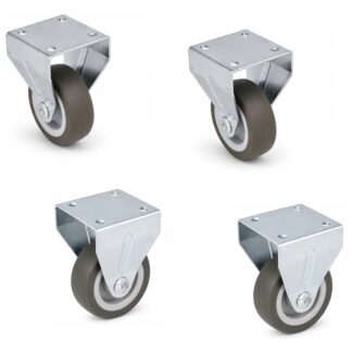 4 stykker robust møbelstøb, bæreevne: 120 kg (265 lbs), ⌀50 mm (1-31/32"), 08.12.150-1.