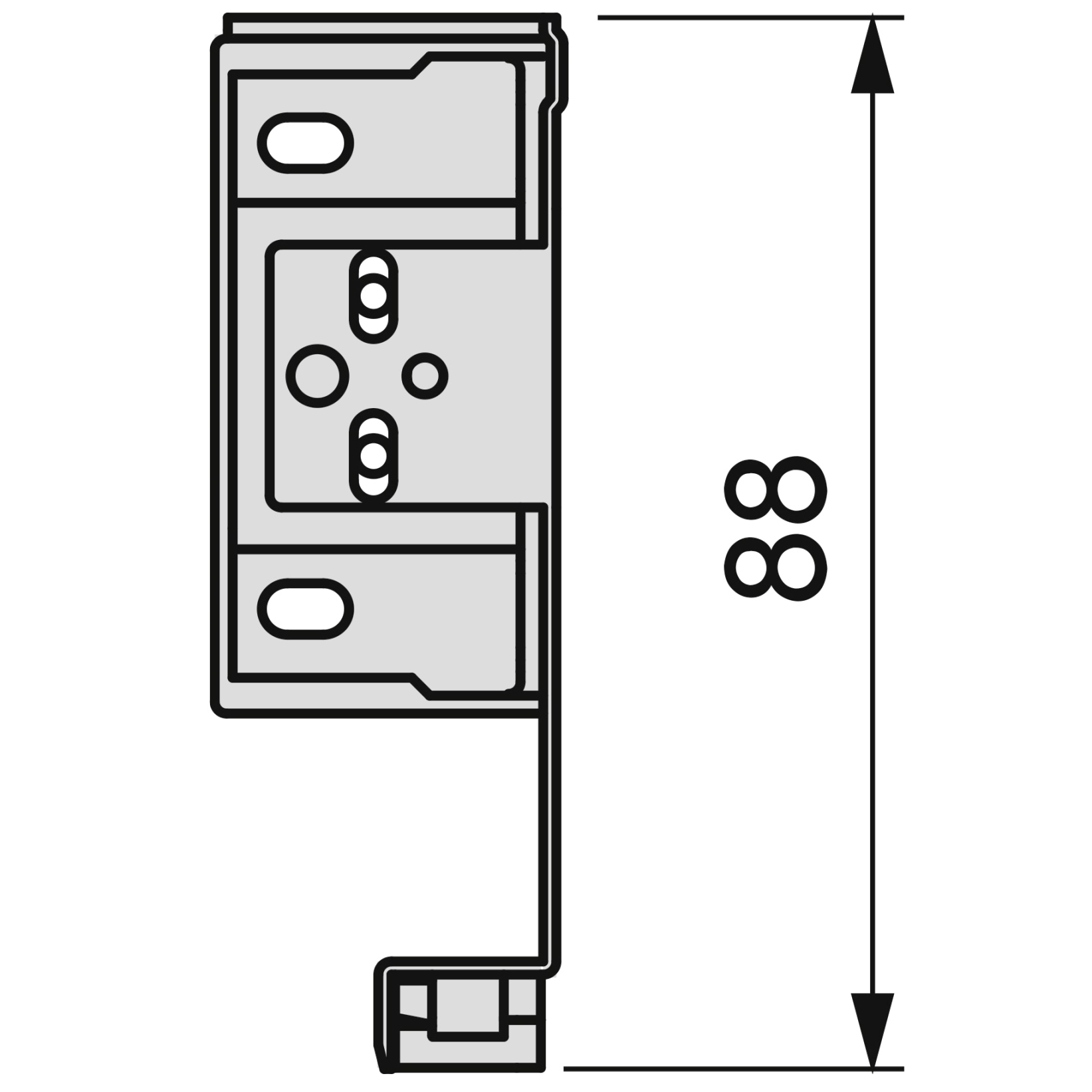 Skuffesæt, med ekstra tynde rammer, højde: 88 mm (3-15/32"), overflade: antracitgrå, 390 mm (15-23/64"), version: delvis udvidelse med skubbe-til-å-åbne, 3275235 skuffesæt til køkkenmøbler og meget mere, fra EMUCA - Billede 3
