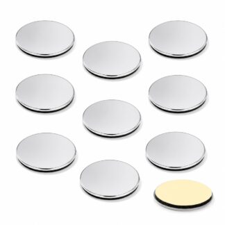 10 stykker selvklæbende modplade, overflade: nikkelbelagt, ⌀19 mm (3/4"), version: rund, 22.01.118. Højkvalitetsmodstykke til magnetiske låse og meget mere, fra SISO Danmark