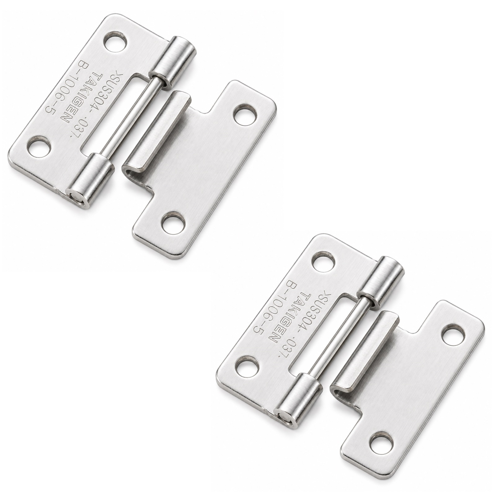 2 stykker højkvalitets plug-in hængsel, B-1006-5, højde: 30 mm, fra TAKIGEN, bæreevne: 2 kg (5 lbs). Produktbillede