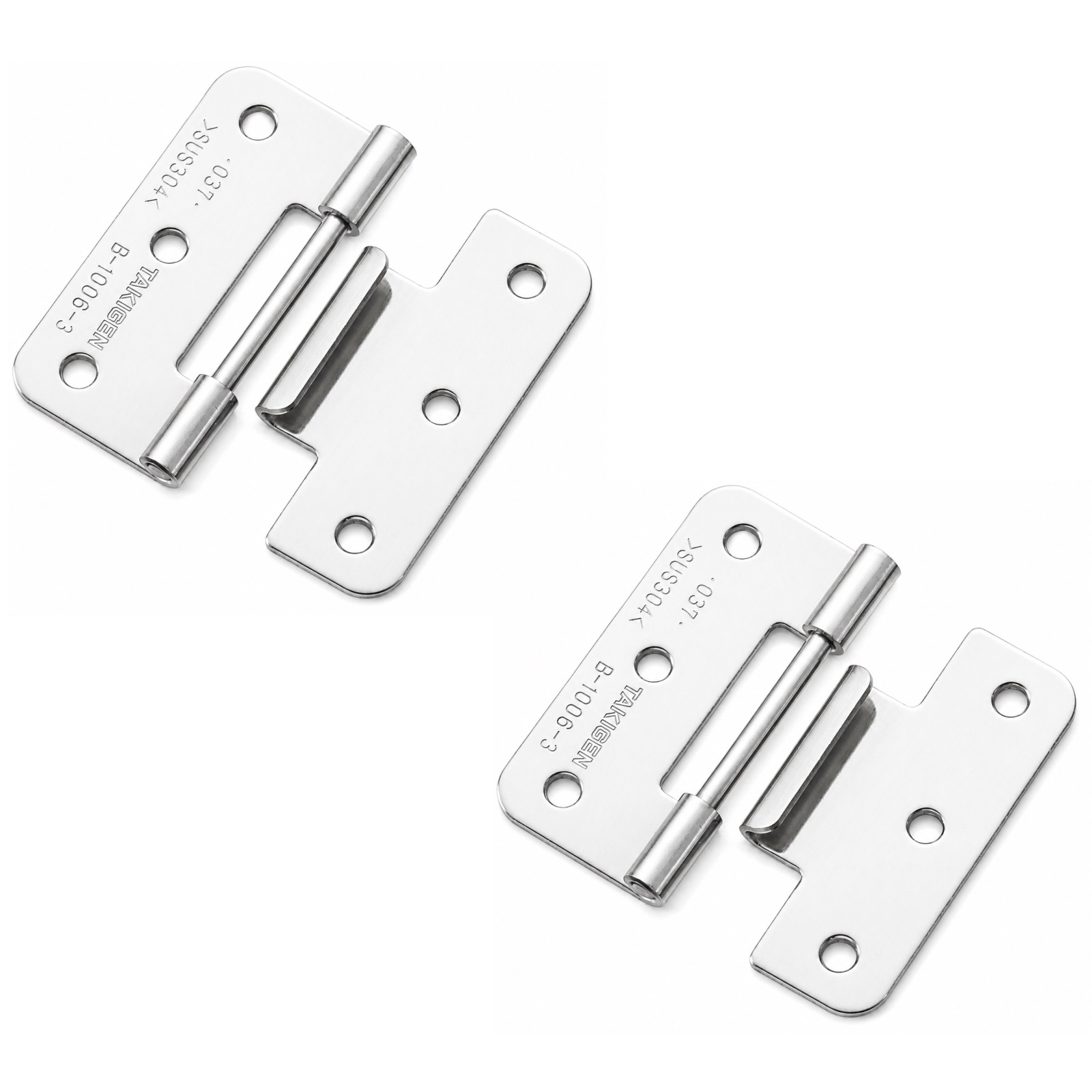 2 stykker højkvalitets plug-in hængsel, B-1006-3, højde: 40 mm, fra TAKIGEN, lasteevne: 4 kg (9 lbs). Produktbillede
