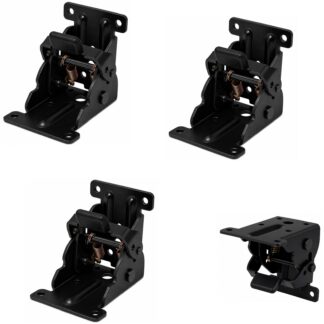 4 stykker robust bordbensfoldebeslag, B205-KTL-BK, fra Kojima, sort. Produkt billede