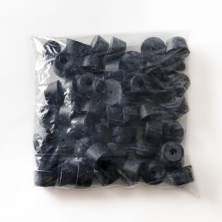 Justerbart ben, overflade: sort, gummi, pakke på 50 K-45-P50, fra Sugatsune / LAMP (Japan)