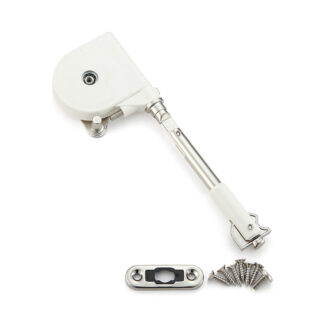 Blød ned-klap-fitting, kort arm, overflade: hvid, SDS-100W-TVZ, af Sugatsune / LAMP (Japan)