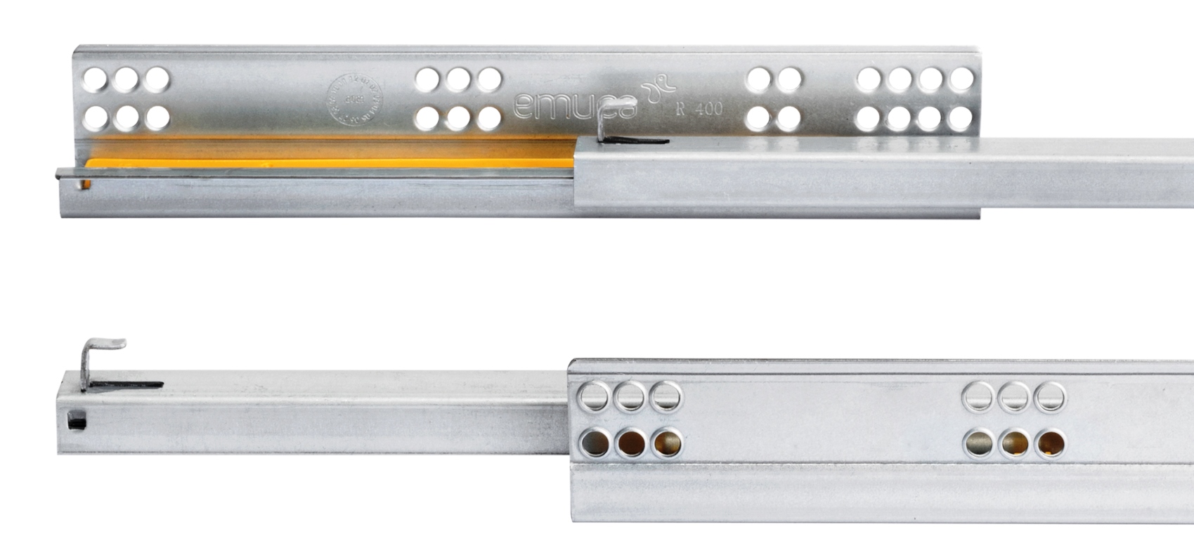 Gulvskinner, bæreevne: 25 kg (56 lbs), 250 mm (9-27/32"), Design: Delvis udtræk med soft-close, 3019005. Gulvudtræk af høj kvalitet til træskuffer, træskuffer, træhylder og meget mere, fra EMUCA - Billede 5