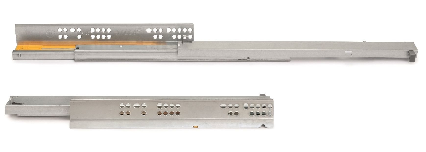 Gulvløbere, bæreevne: 30 kg (67 lbs), 550 mm (21-21/32"), version: fuld udtræk med soft-close, 3124605. Gulvudtræk af høj kvalitet til træskuffer, træskuffer, træhylder og meget mere, fra EMUCA - Billede 6