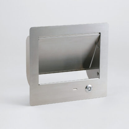 Låsbar rektangulær skraldespand af høj kvalitet til lodret montering, 234 mm (9-7/32"), med soft-close, lavet af rustfrit stål, AZ-GD230L-HL. Skraldespand i rustfrit stål med lås til gastronomi, butiksindretning og meget mere, af Sugatsune / LAMP® (Japan) - Billede 12
