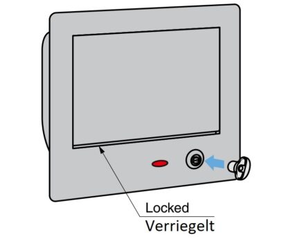 Låsbar rektangulær skraldespand af høj kvalitet til lodret montering, 234 mm (9-7/32"), med soft-close, lavet af rustfrit stål, AZ-GD230L-HL. Skraldespand i rustfrit stål med lås til gastronomi, butiksindretning og meget mere, af Sugatsune / LAMP® (Japan) - Billede 10