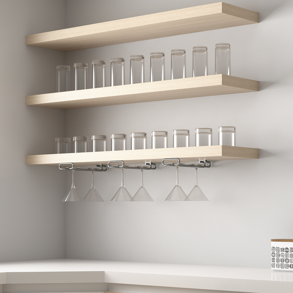 Vinglasholder af høj kvalitet, lavet af stål, overflade: forkromet, 280 mm (11-1/32"), 8930011. Praktisk glasbøjle til vinglas, champagneglas, cocktailglas, cognacglas, bægre og meget mere, fra EMUCA - Billede 5