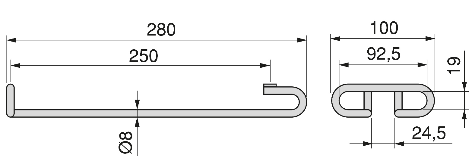 Vinglasholder af høj kvalitet, lavet af stål, overflade: forkromet, 280 mm (11-1/32"), 8930011. Praktisk glasbøjle til vinglas, champagneglas, cocktailglas, cognacglas, bægre og meget mere, fra EMUCA - Billede 3