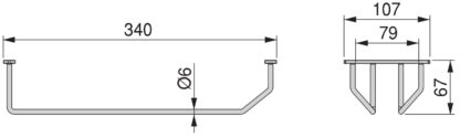 Vinglasholder af høj kvalitet, lavet af stål, overflade: forkromet, 340 mm (13-25/64"), 8938011. Praktisk glasbøjle til vinglas, champagneglas, cocktailglas, cognacglas, bægre og meget mere, fra EMUCA - Billede 3